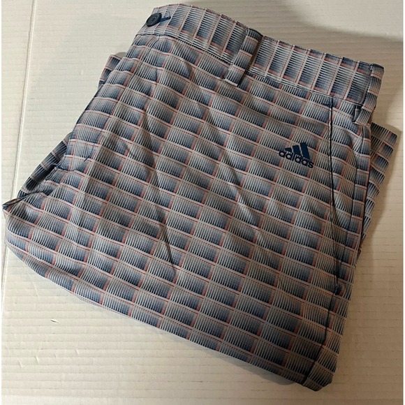 Mens Adidas Athletic Golf Shorts Size 36 Plaid Polyester ClimaLite - Picture 8 of 8